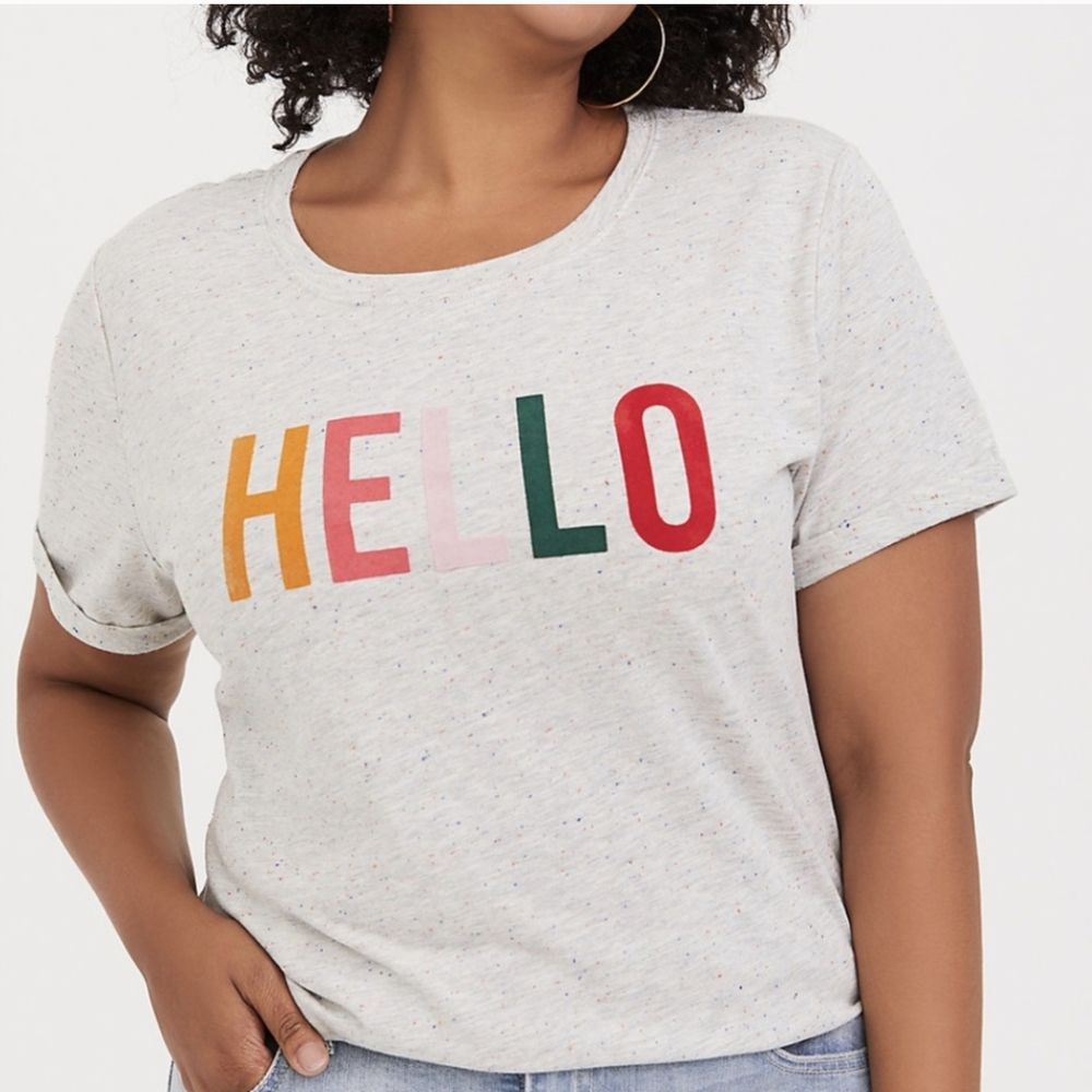 Torrid Hello Confetti T-shirt